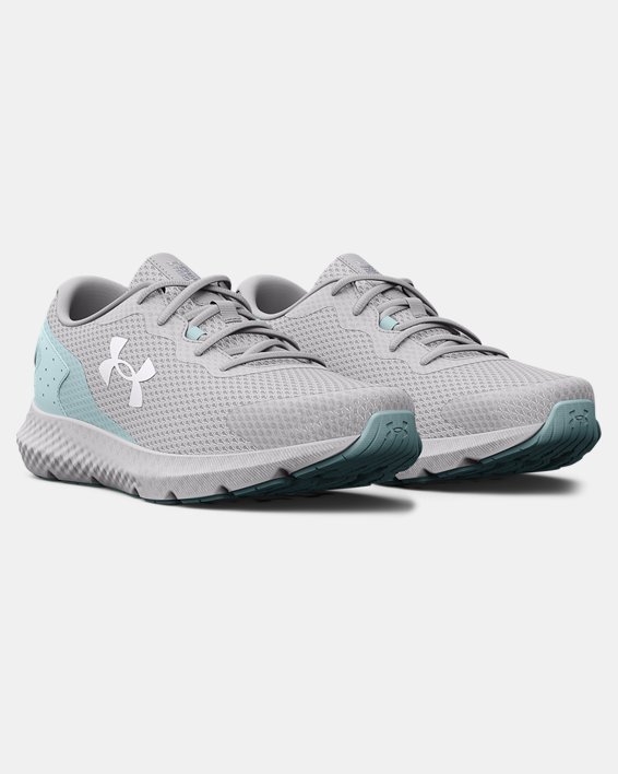 Women's UA Charged Rogue 3 Running Shoes, Gray, pdpMainDesktop image number 3